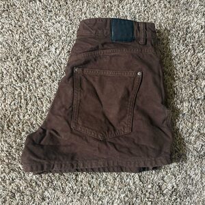 Zara Women's Dark Brown Cargo Shorts